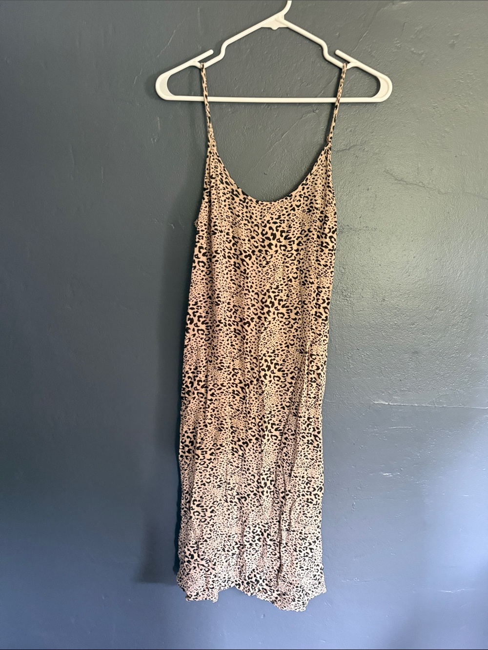 American Eagle Outfitters Leopard-Print Midi Slip Dress - Beige & Black